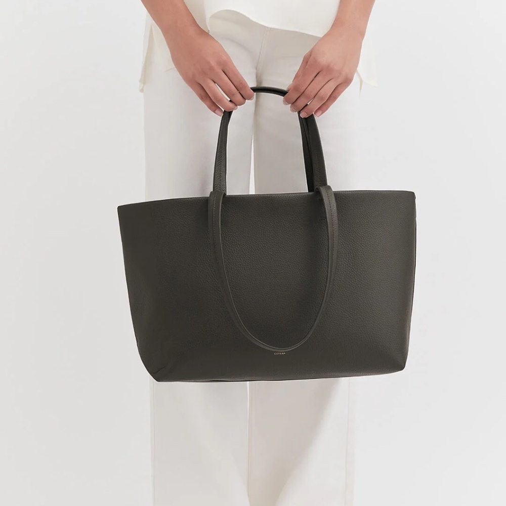 Cuyana Small Easy Tote with Insert – Dark Olive